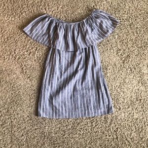 Off the shoulder striped cotton dress, size S